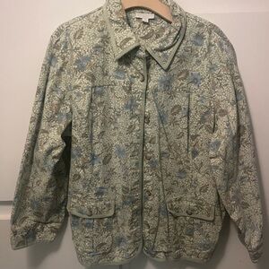 Charter Club Floral  Jacket - Green and Blue